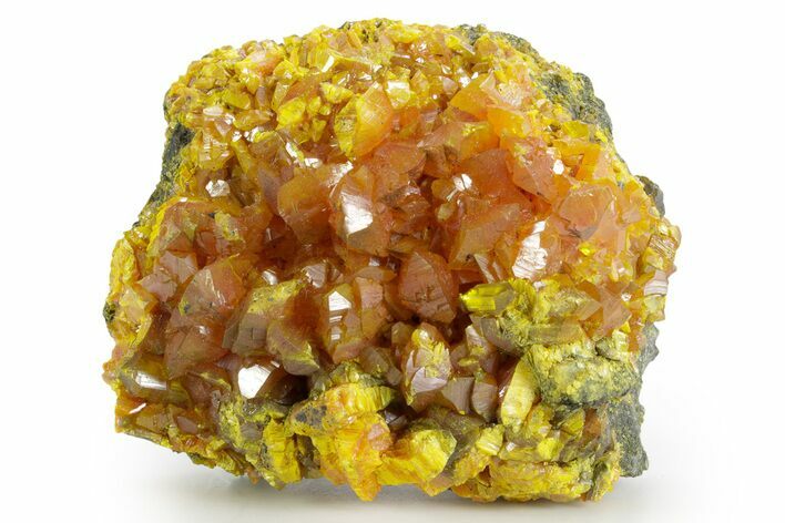 Striking Red-Orange Orpiment Crystal Cluster - Nevada #362128